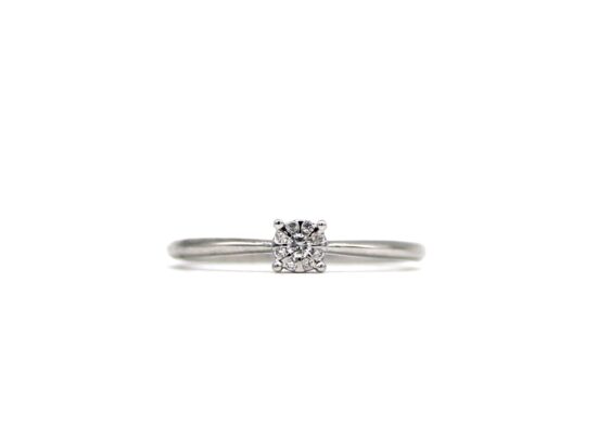 Ring, 18k vitguld, 0,06c diamant